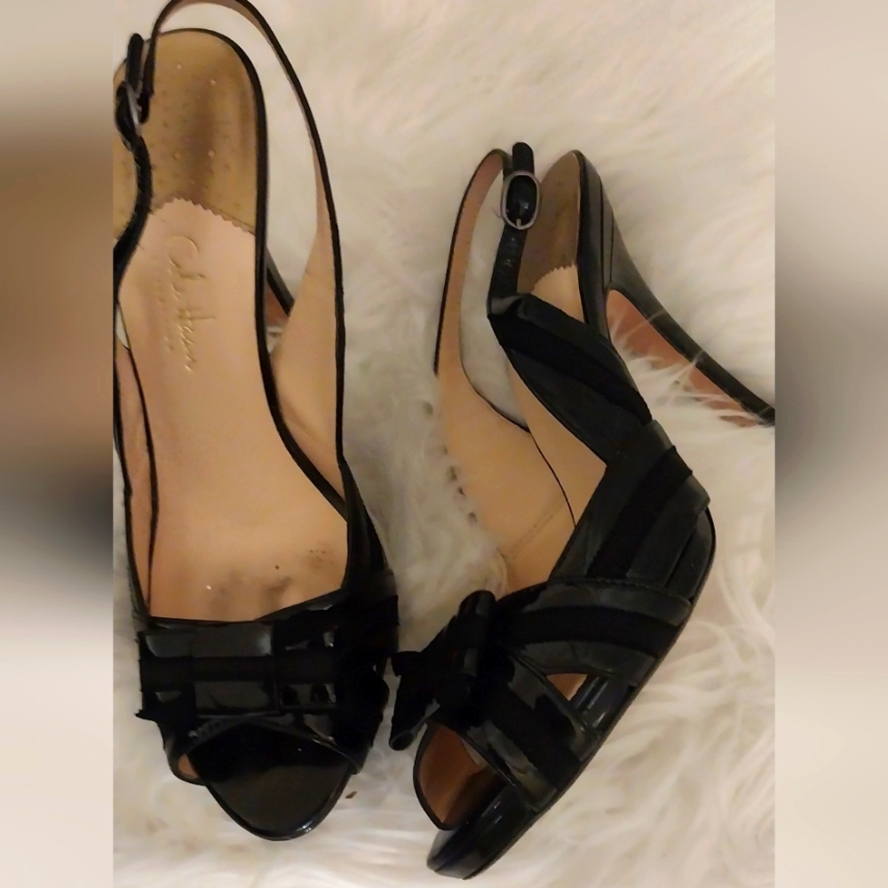 Cole Haan Black Strappy Heels